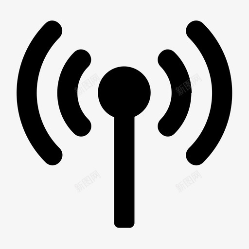 连接广播手机图标svg_新图网 https://ixintu.com 201805misc wave wifi 广播 手机 网络 连接
