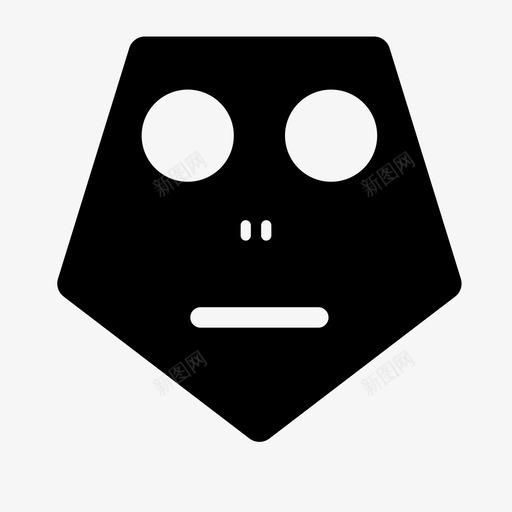 机器人脸头图标svg_新图网 https://ixintu.com 人形 头 机器人 脸 面具