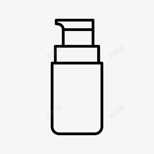化妆泵瓶美容化妆品图标svg_新图网 https://ixintu.com 化妆品 化妆泵瓶 女人 玻璃 皮肤 美容