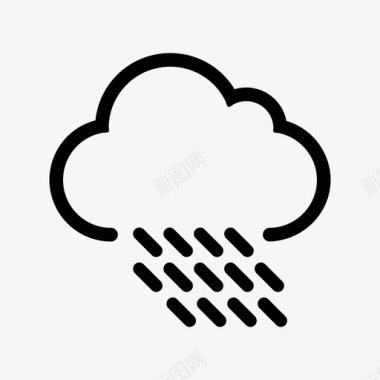 雨预报雨滴图标图标