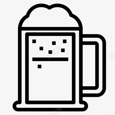 啤酒酒玻璃杯图标图标