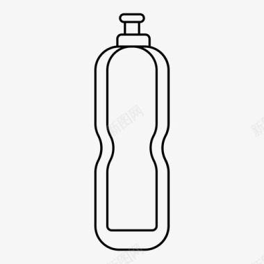 水瓶饮料健身图标图标