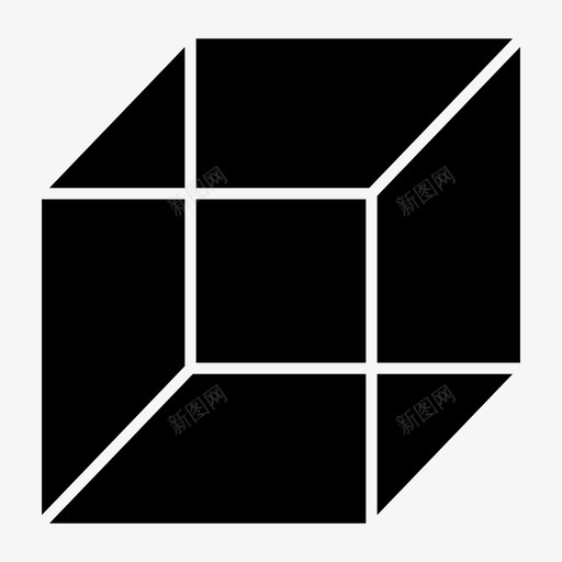 立方体正方形几何形状实心图标svg_新图网 https://ixintu.com 几何形状实心 正方形 立方体
