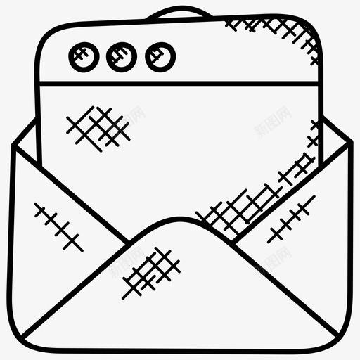 电子邮件收件箱信件图标svg_新图网 https://ixintu.com 信件 收件箱 消息 电子邮件 项目管理涂鸦图标