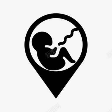 子宫婴儿胎儿图标图标