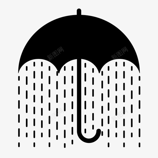 伞雨风暴图标svg_新图网 https://ixintu.com 伞 天气 潮湿 雨 风暴