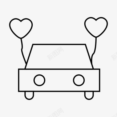汽车庆典爱情图标图标