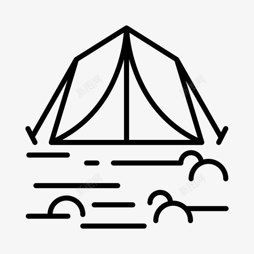帐篷军队营地图标svg_新图网 https://ixintu.com 军队 士兵 帐篷 战争 营地