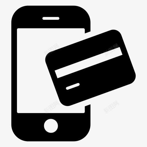 支付通讯信用卡图标svg_新图网 https://ixintu.com 2000个简单的实心图标 信用卡 手机 支付 智能手机 通讯