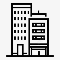 办公楼景观办公楼城市地产图标高清图片