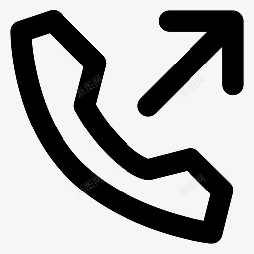 电话拨出箭头通话图标svg_新图网 https://ixintu.com pearui电话2px 电话拨出 箭头 联系人 通讯 通话
