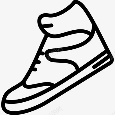 高帮运动鞋衣服图标图标