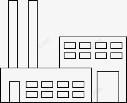 工厂经济工业图标svg_新图网 https://ixintu.com 工业 工厂 建筑 经济