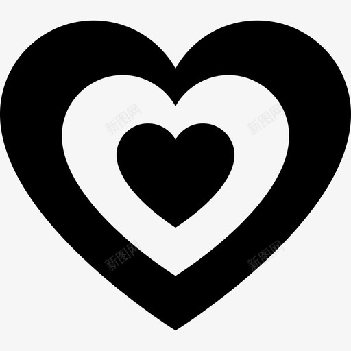 三颗心叠加塑造和平与爱图标svg_新图网 https://ixintu.com 三颗心叠加 和平与爱 塑造