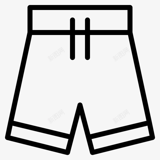 泳衣沙滩男士图标svg_新图网 https://ixintu.com 夏季轮廓 沙滩 泳衣 泳装 泳裤 男士 短裤