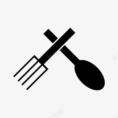 厨房用具吃叉子图标图标