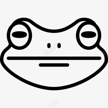 蛙头动物群线状图标图标