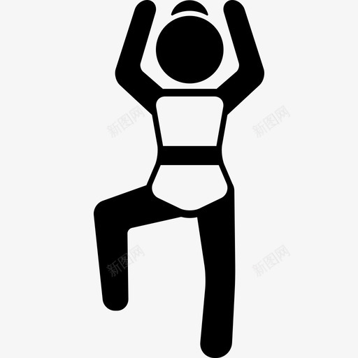 女性屈臂单腿运动瑜伽图标svg_新图网 https://ixintu.com 女性屈臂单腿 瑜伽 运动