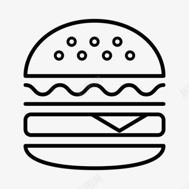芝士汉堡烹饪快餐图标图标