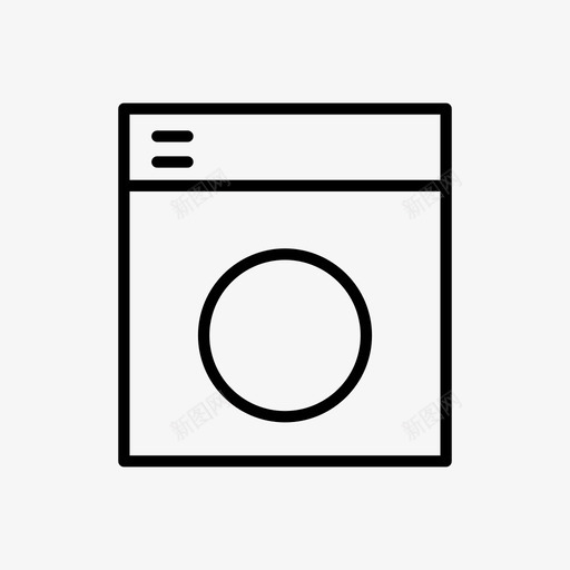 洗衣机洗衣房家用电器图标svg_新图网 https://ixintu.com 家用电器 洗衣房 洗衣机