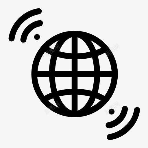 世界全球因特网图标svg_新图网 https://ixintu.com 世界 全球 因特网 无线