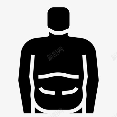 脂肪身体健康图标图标