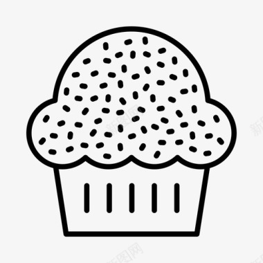 松饼面包店蛋糕图标图标