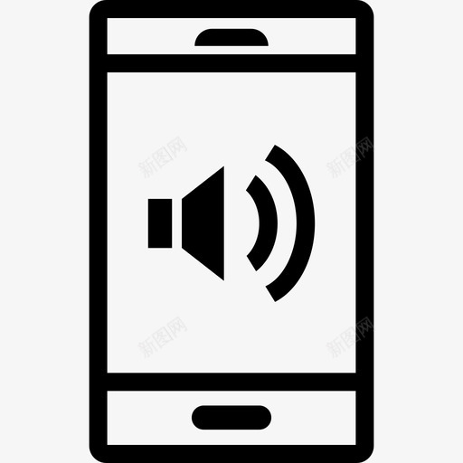 声音电话智能手机图标svg_新图网 https://ixintu.com 声音 智能手机 智能手机套装 电话 音量