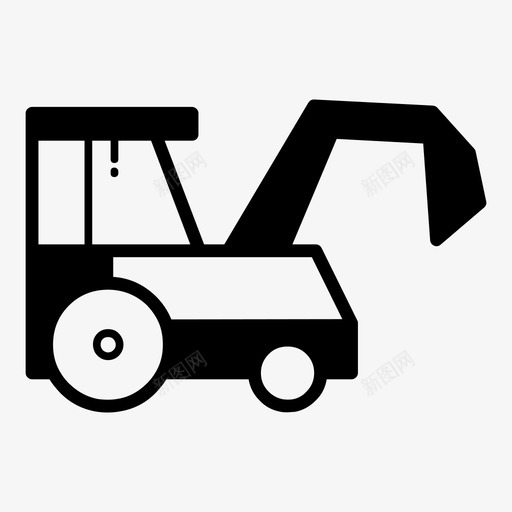 挖掘机推土机建筑图标svg_新图网 https://ixintu.com 卡车 建筑 挖掘机 推土机 运输 运输标志