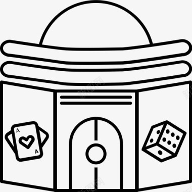 赌场赌博扑克图标图标