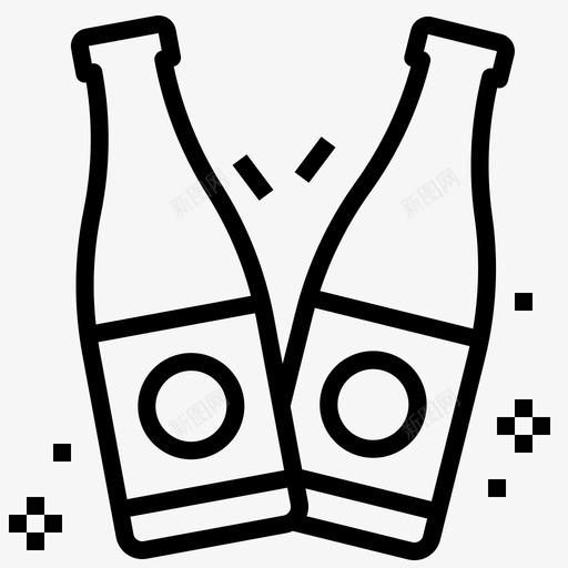 啤酒瓶庆祝欢呼图标svg_新图网 https://ixintu.com 前列腺 啤酒瓶 庆祝 欢呼 聚会