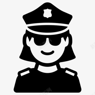 女警察司法法律图标图标