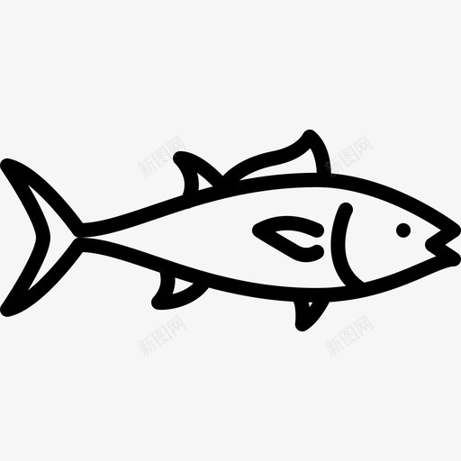 大型金枪鱼动物群直线型图标svg_新图网 https://ixintu.com 动物群 大型金枪鱼 直线型