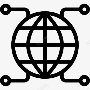 互联网资源全球管理图标图标