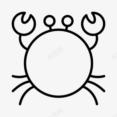 螃蟹水族馆水生图标图标