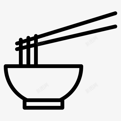 拉面筷子食品图标svg_新图网 https://ixintu.com 拉面 日式 日本提纲 汤 筷子 面条 食品