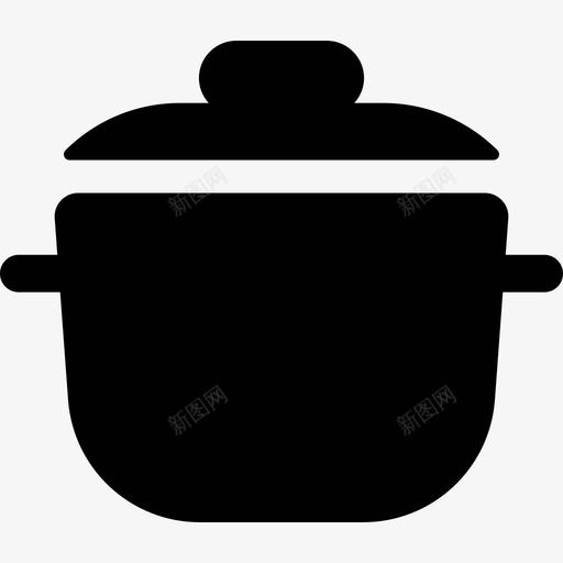 荷兰烤箱食物家居用品图标svg_新图网 https://ixintu.com 家居用品 荷兰烤箱 食物
