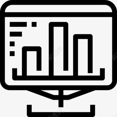 报告和演示商务计算机图标图标