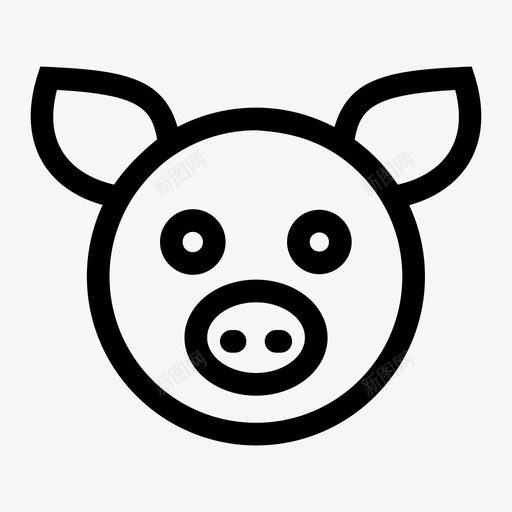 猪动物臭鼬图标svg_新图网 https://ixintu.com 动物 宠物 猪 猪肉 臭鼬
