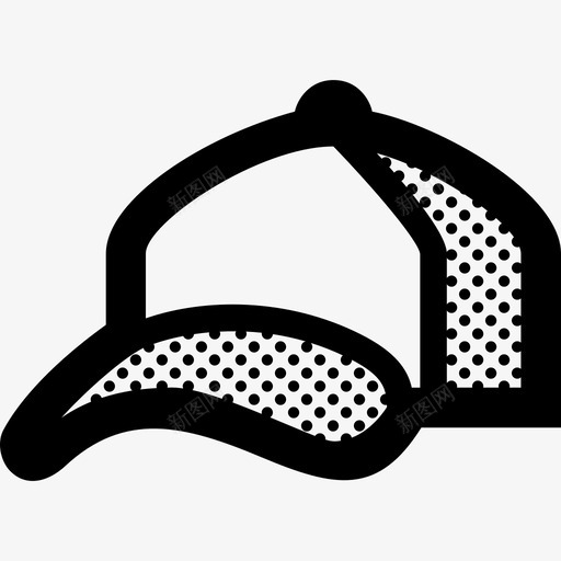 运动帽棒球帽子图标svg_新图网 https://ixintu.com 帽子 按扣 棒球 粗轮廓点 运动帽