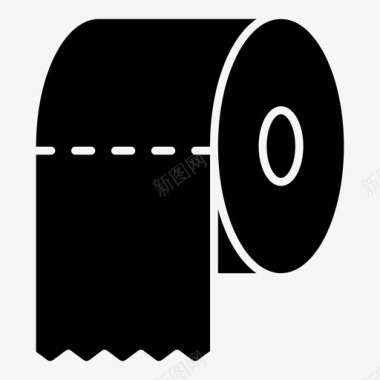 卫生纸浴室卷图标图标