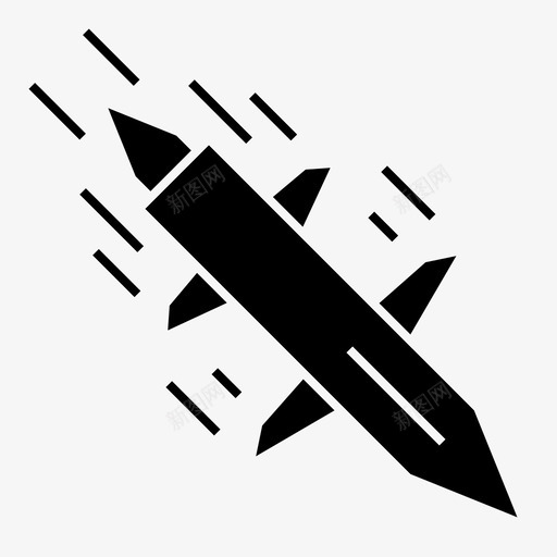 炸弹导弹发射图标svg_新图网 https://ixintu.com 军事 发射 导弹 战争 火箭 炸弹