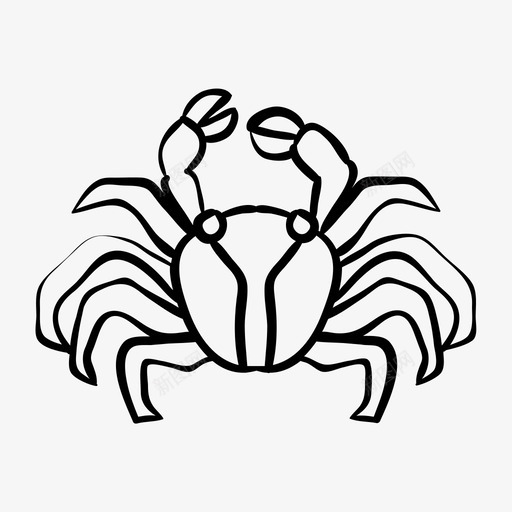 甲壳类动物动物螃蟹图标svg_新图网 https://ixintu.com 动物 手绘 海 海底 甲壳类动物 螃蟹