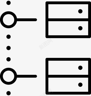 服务器中心数据图标图标