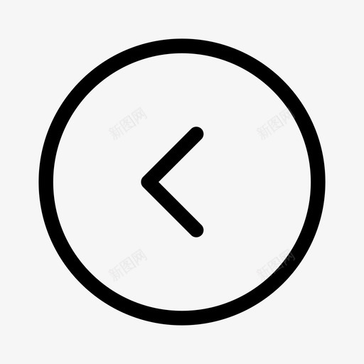 后退箭头后箭头圆图标svg_新图网 https://ixintu.com ui ui图标细 后箭头 后退箭头 圆 线