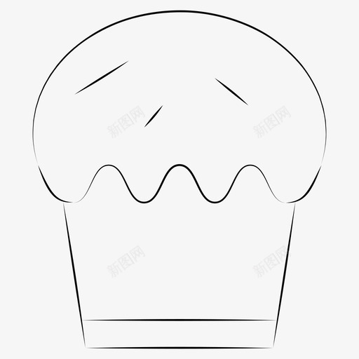 纸杯蛋糕饼干食物图标svg_新图网 https://ixintu.com 手绘生日礼物 甜点 纸杯蛋糕 食物 饼干