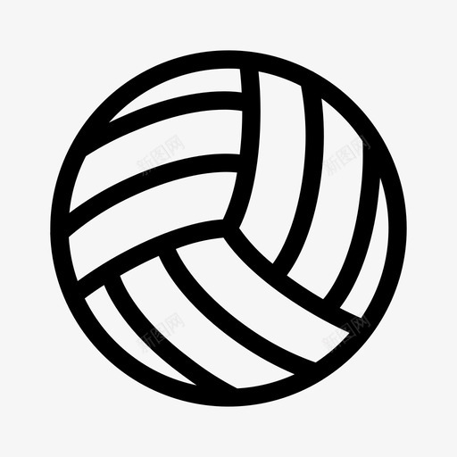 水球球截击图标svg_新图网 https://ixintu.com 体育运动 截击 排球 水球 球