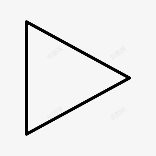 三角形播放播放按钮图标svg_新图网 https://ixintu.com 三角形 播放 播放按钮 脆