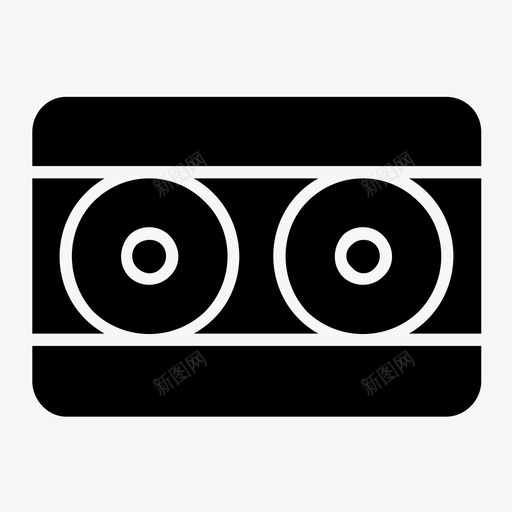 盒式磁带音频音乐图标svg_新图网 https://ixintu.com 声音 盒式磁带 音乐 音频
