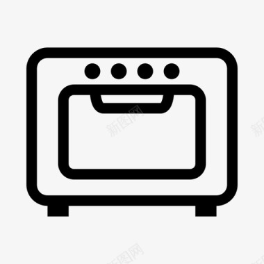 微波炉烹饪烤箱图标图标